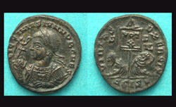 Licinius II, Victory on Globe Portrait, Siscia, Rare 4!